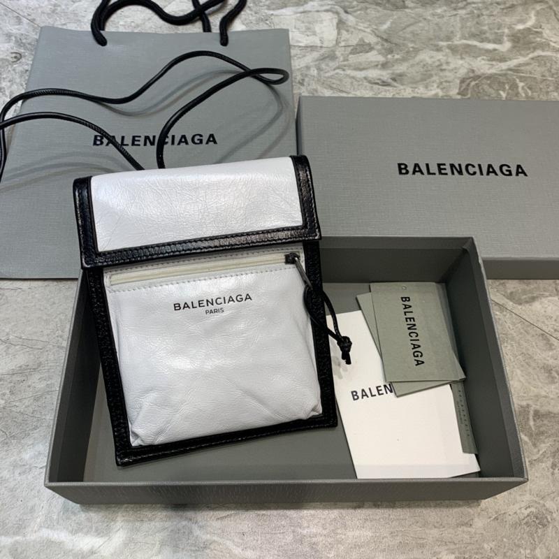 Balenciaga Bags 532298 White with small letters on black edge